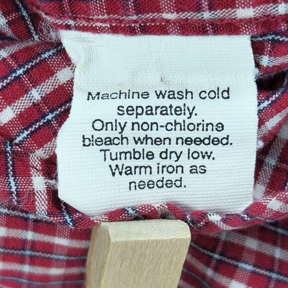 J.Crew Red Plaid Button-Up Shirt Men’s Small Long Sleeve 100% Cotton Casual - Picture 8 of 11